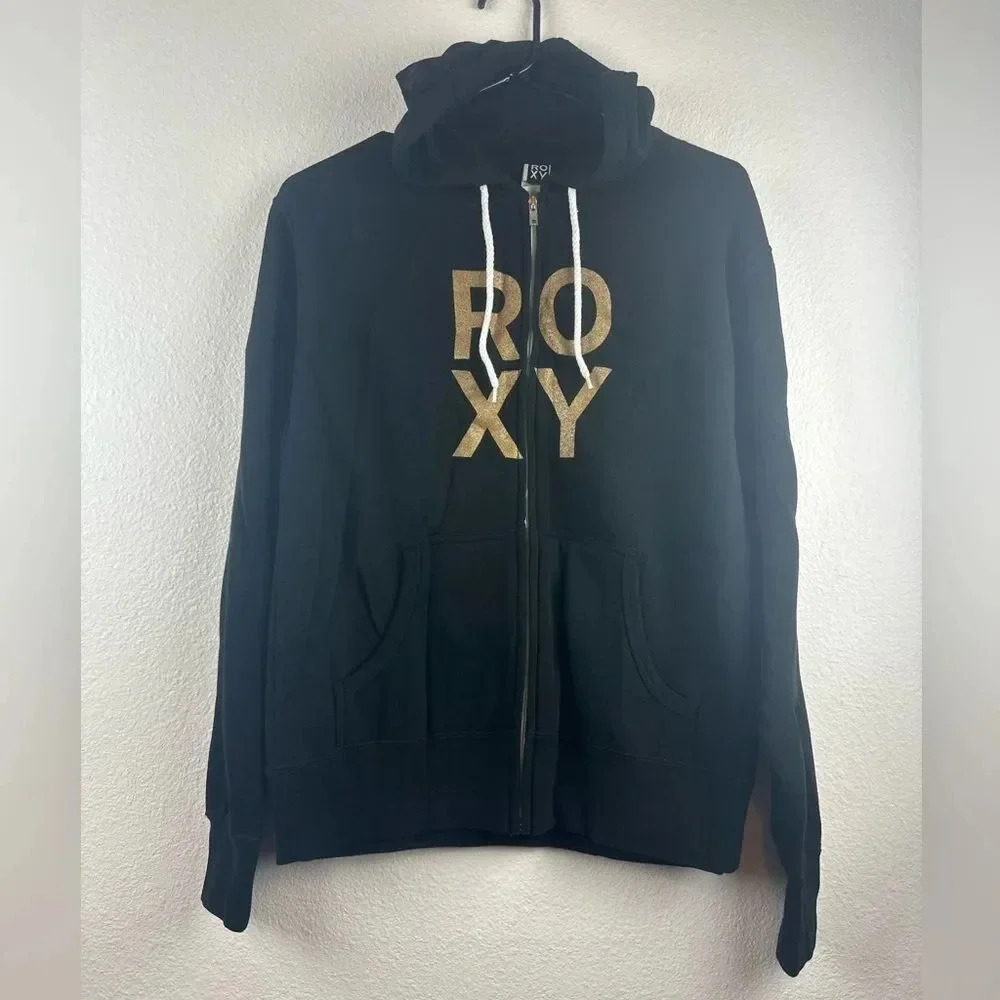 Roxy Proud 2 Full-Zip Hoodie Black Jacket New - Picture 6 of 16